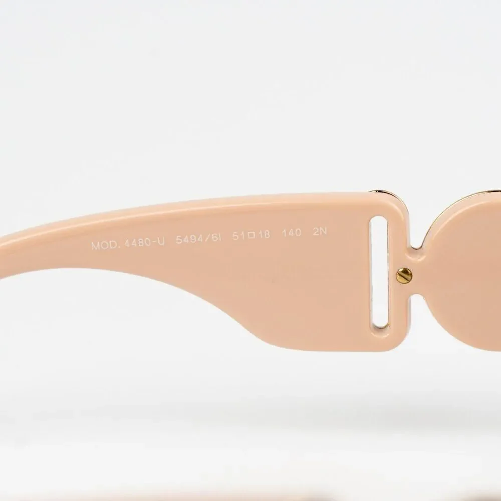 NEW Versace VE4480U 54946I Nude Brown Mirror Oval Unisex Sunglasses